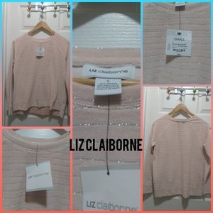 ⭐Liz Claiborne BNWT velour sweatshirt. Size S